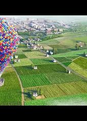 妻子��过世，丈夫为了实现她儿时的梦想孤注一掷，用数万气球把房子搬到了传说中的“天堂瀑布”！