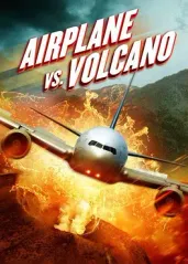 飞机和火山的海报